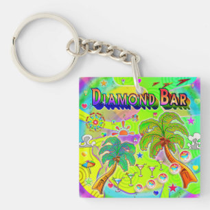Diamond Bar Mind Focus Keychain