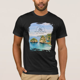 Diamond Beach Bali Watercolor Turquoise Sea T-Shirt