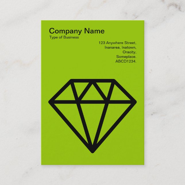 Diamond - Black on Martian Green Business Card (Front)