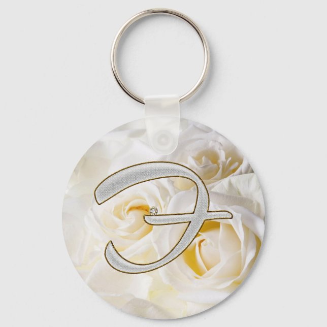 Diamond Bling F Key Ring (Front)