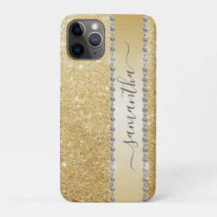 Diamond Bling Glitter Calligraphy Name Rose Gold  Case-Mate iPhone Case
