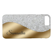 Diamond Bling Gold Metal Personalised Galm Case-Mate iPhone Case (Back (Horizontal))