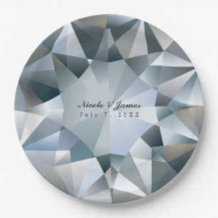 Diamond Bling Jewellery Elegant Jewel Party Paper Plate