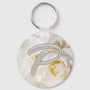 Diamond Bling P Key Ring
