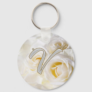 Diamond Bling V Key Ring