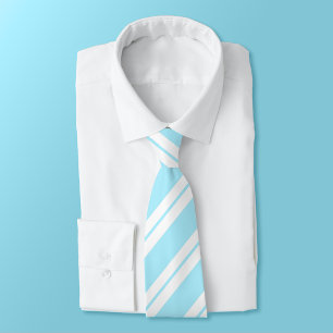 Diamond Blue, and White Striped Neck Tie