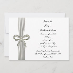 Diamond Bow Bachelorette Party Invitation