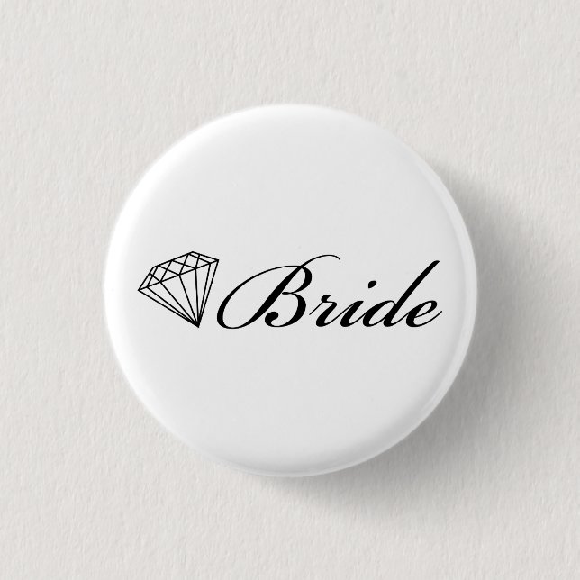 Diamond Bride Pin Black On White (Front)