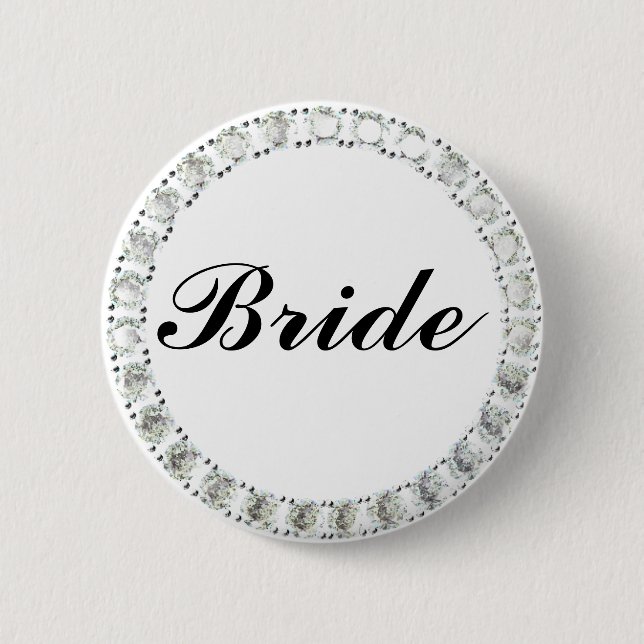 Diamond Bride-white 6 Cm Round Badge (Front)