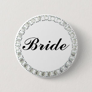 Diamond Bride-white 6 Cm Round Badge