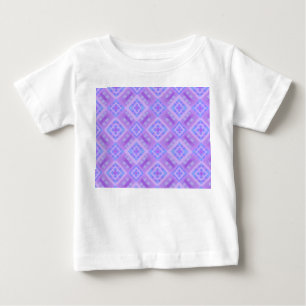 Diamond Check Patchwork - Lilac Blue 1 Baby T-Shirt