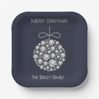 Diamond Christmas Ornament Paper Plate