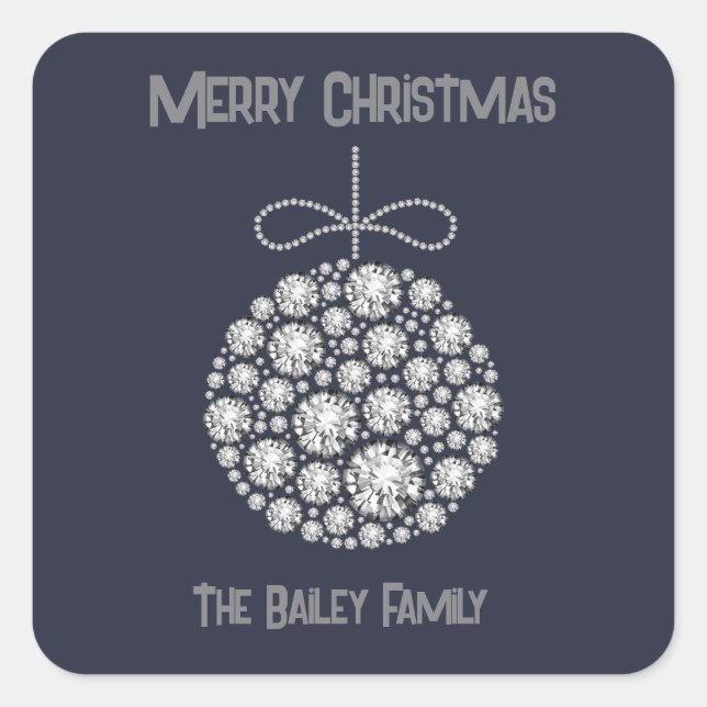 Diamond Christmas Ornament Sticker (Front)