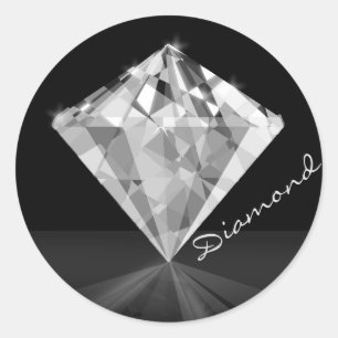 Diamond   classic round sticker