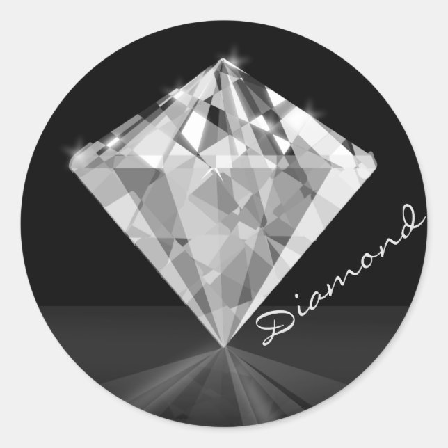 Diamond   classic round sticker (Front)