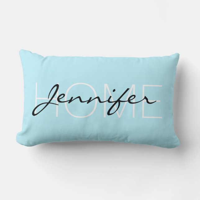 Diamond colour home monogram lumbar cushion (Front)