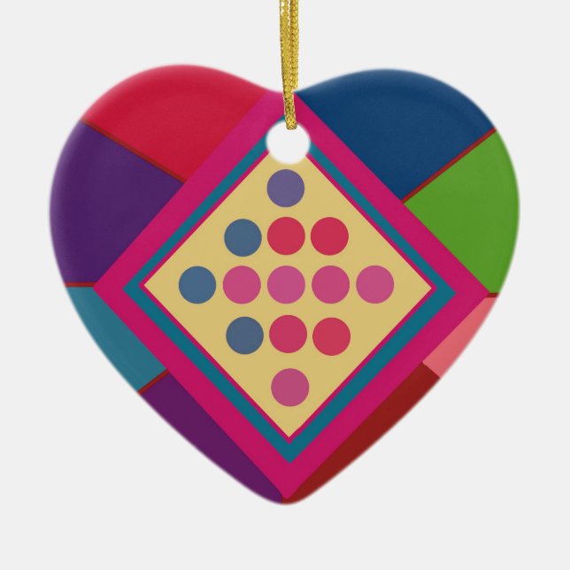 diamond colours ceramic ornament (Front)