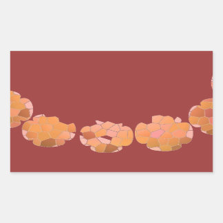 Diamond Crystal : RedRose PinkRose Petals Rectangular Sticker