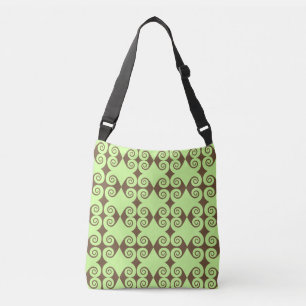 Diamond Curl Pattern Crossbody Bag