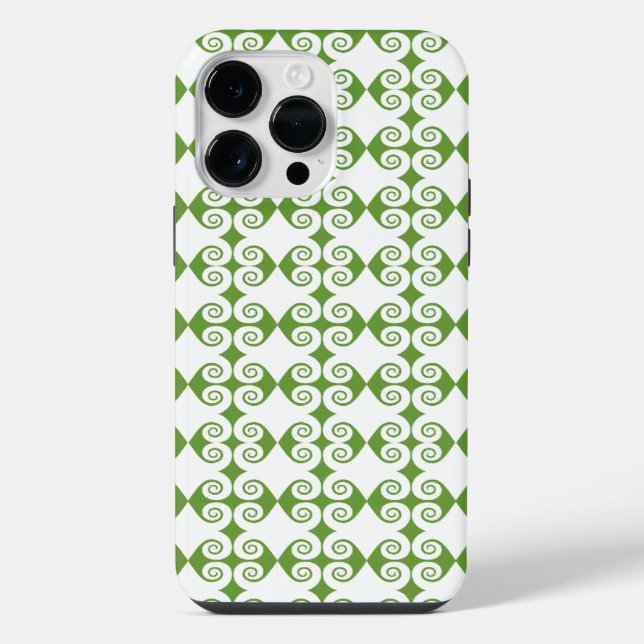 Diamond Curl Pattern iPhone Case (Back)