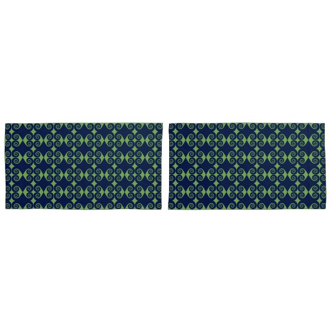 Diamond Curl Pattern Pillowcase (Front-Set)