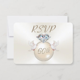 Diamond Customisable RSVP Cards with Meal Choice