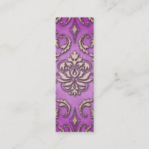 Diamond Damask, TERRACINA in Fuchsia & Peach Mini Business Card