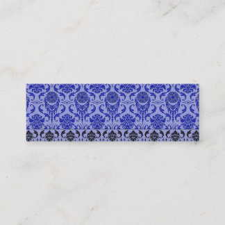 Diamond Damask, THE QUEEN'S JEWELS in Blue Mini Business Card