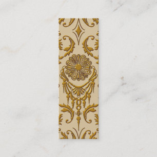 Diamond Damask, THE QUEEN'S JEWELS in Gold Mini Business Card