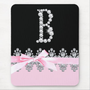 Diamond Delilah Initial: B Mouse Pad