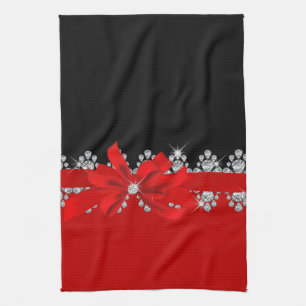 Diamond Delilah (Red) Tea Towel