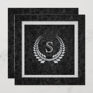 Diamond Design on Damask Invitation