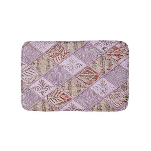 Diamond Designs In Pinks Bath Mat
