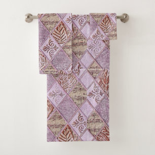 Diamond Designs In Pinks Bath Towel Set