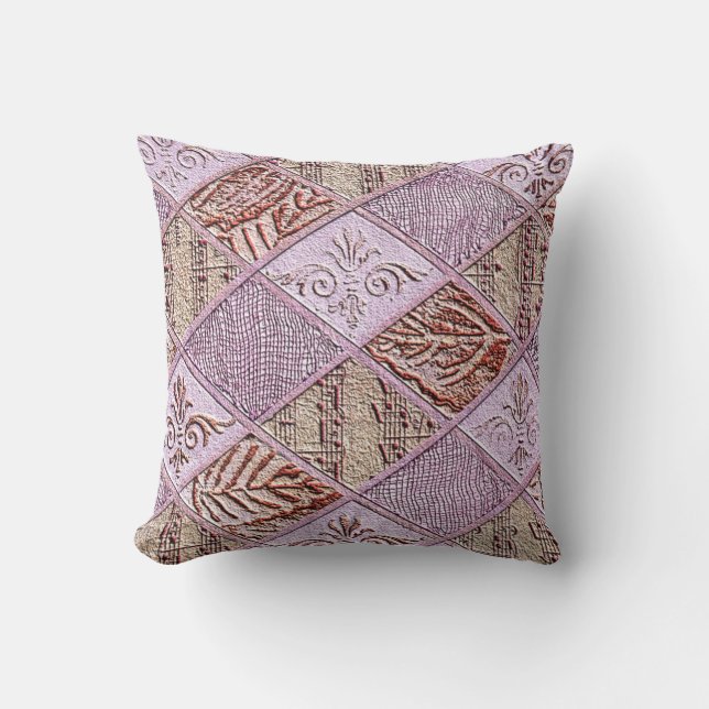 Diamond Designs In Pinks Cushion (Front)