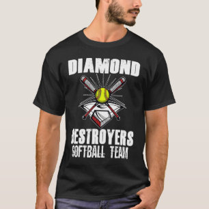 Diamond Destroyers Matching Softball Team T-Shirt