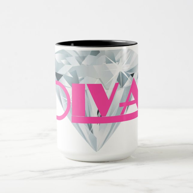 Diamond Diva Pink   Mug (Center)