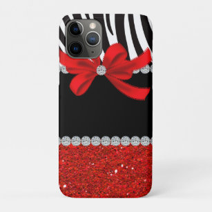Diamond Diva (red glitter) iPhone 11 Pro Case