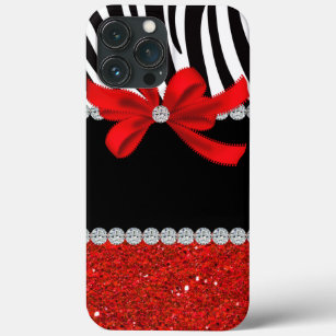 Diamond Diva (red glitter) iPhone 13 Pro Max Case