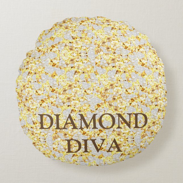 DIAMOND DIVA   ROUND CUSHION (Front)