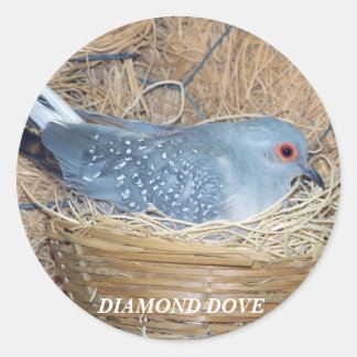 DIAMOND DOVE ON NEST STICKER