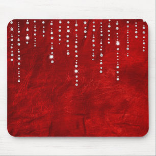 diamond drip on leather mouse pad
