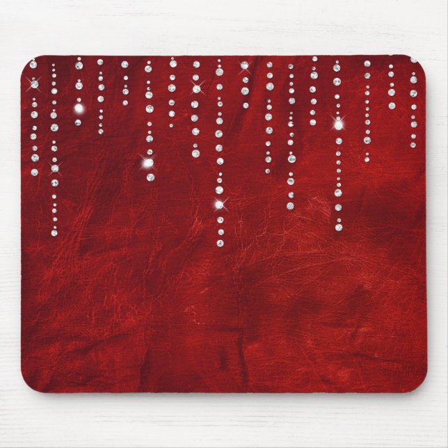 diamond drip on leather mouse pad (Front)