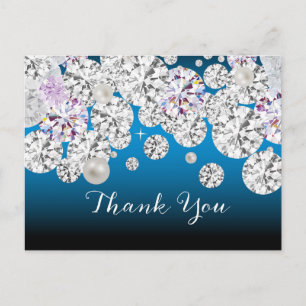 Diamond elegant thank you card