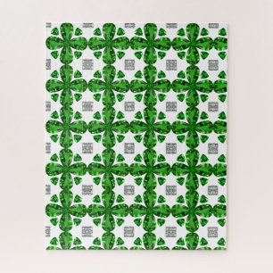 Diamond & Emerald Gemstone Art, Green Jigsaw Puzzle