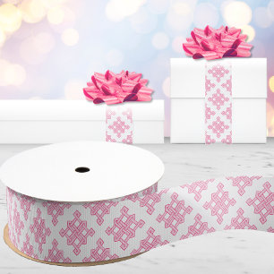 Diamond Endless Knot Hue in Pink Grosgrain Ribbon