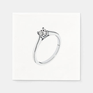 Diamond Engagement Ring Napkin
