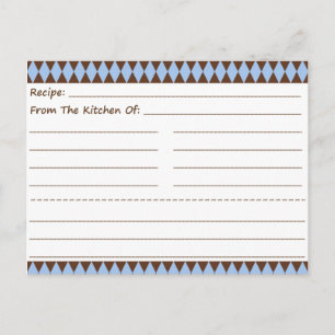 Diamond Explosion Blank Recipe Cards