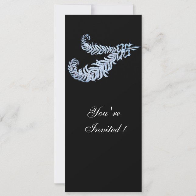 DIAMOND FEATHERS INVITATION (Front)