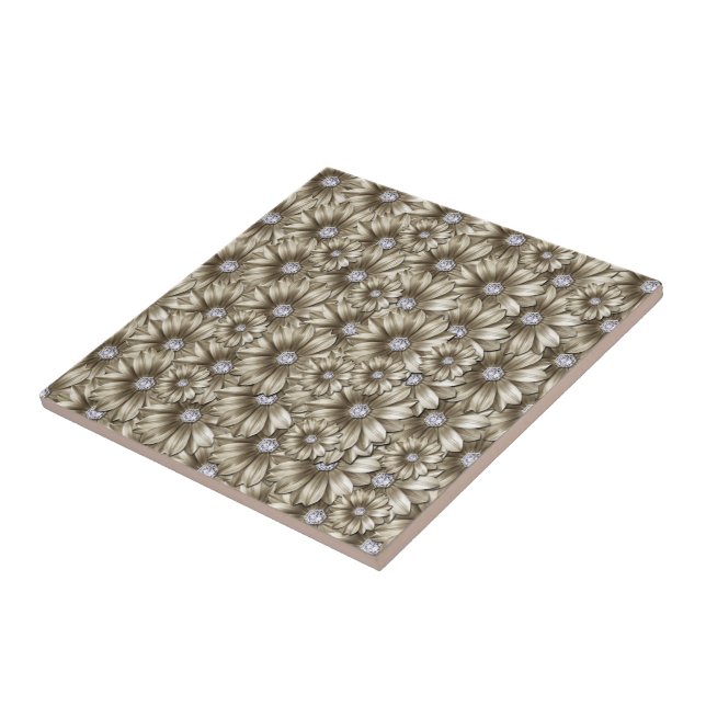 Diamond Flowers - Luxury Ceramic Tile (Side)